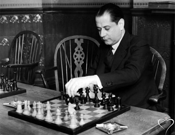 Chess Contest 1922 Jose Capablanca Left Editorial Stock Photo