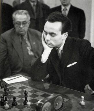 Boris Spassky at the Amsterdam Interzonal, 1964.