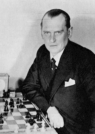 World Chess Champion Alexander Alexandrovich Alekhine at the Chess